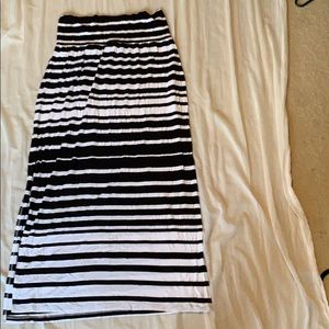 Striped maxi skirt